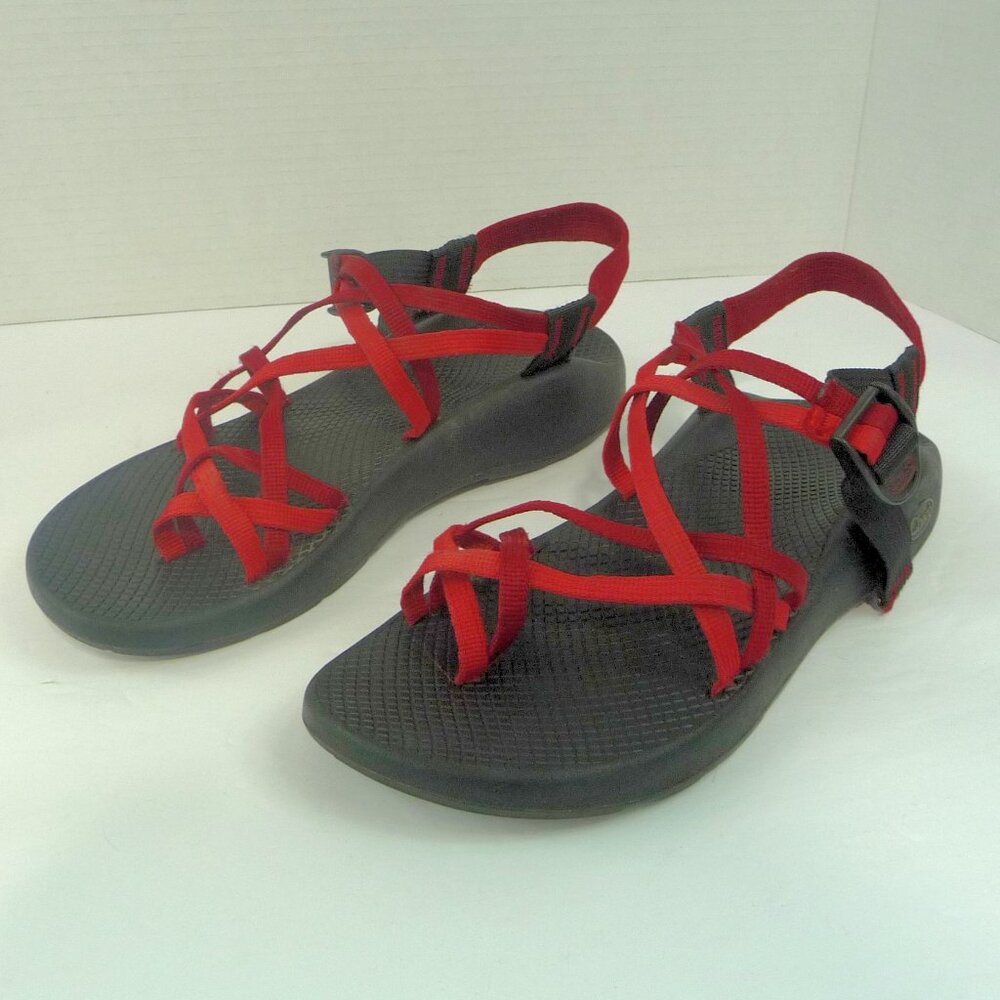 Chaco Red and Gray Women's Sandals